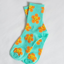 Green Colorful Smiley Socks