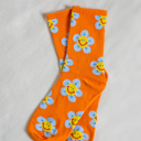 Orange Colorful Smiley Socks