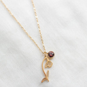 January Dainty Birthstone & Birth Flower Necklaces