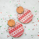 Style 1 Wooden Winter Earrings