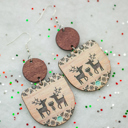 10 Wooden Winter Earrings