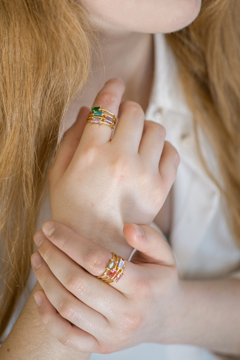 Baguette Birthstone Ring