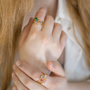  Baguette Birthstone Ring