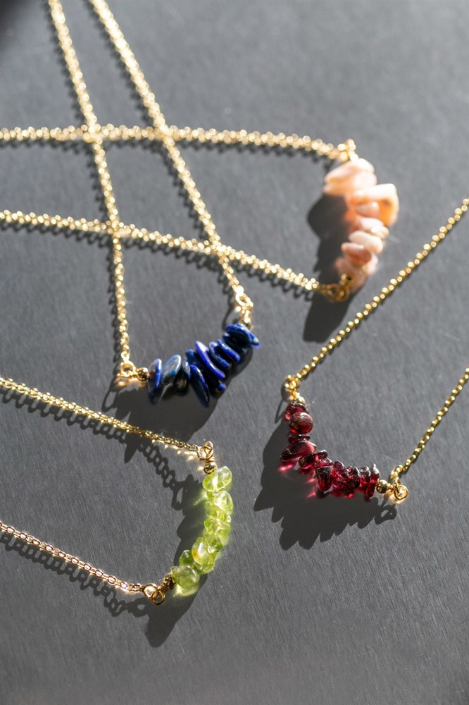 Natural Gemstone Birthstone Necklace