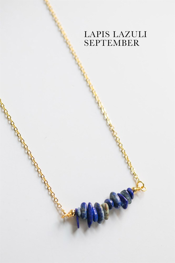 Natural Gemstone Birthstone Necklace