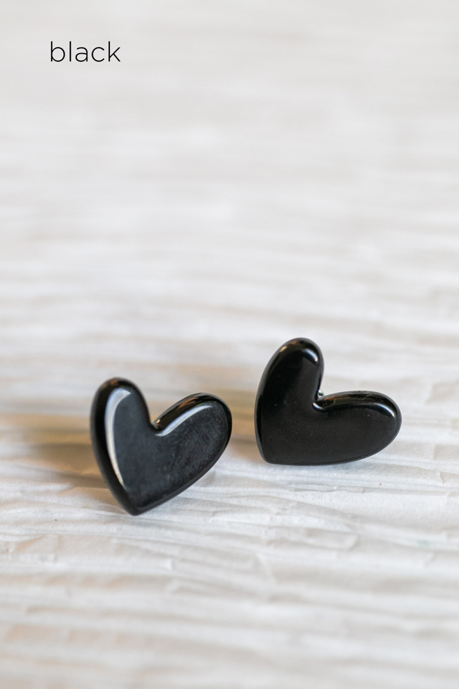 Acrylic Heart Earrings