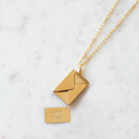 Gold Love Note Envelope Locket