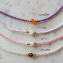 Purple Miyuki Beaded Friendship Bracelet