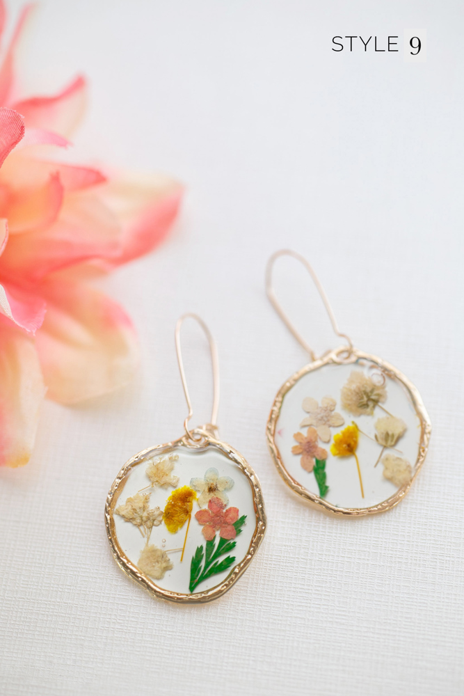 Pressed Flower Earrings