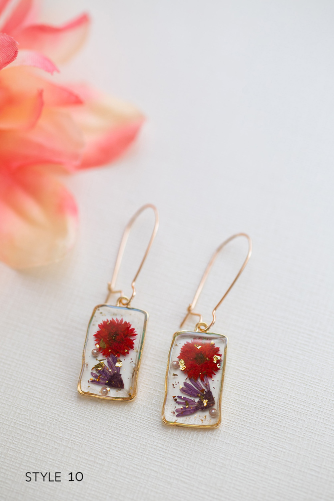 Pressed Flower Earrings