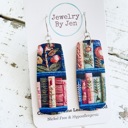  Library Books Bar Earrings