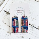  Library Books Bar Earrings