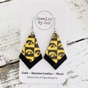 Double Stacked Earrings: Iowa Hawkeyes Iowa Hawkeyes Leather Earrings Collection