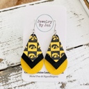 Iowa Hawkeyes Triple Layered Earrings Iowa Hawkeyes Leather Earrings Collection