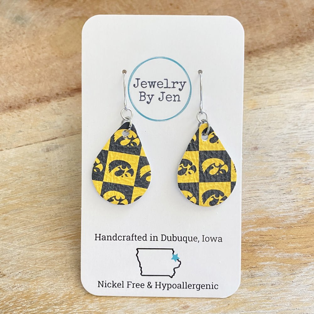 Iowa Hawkeyes Leather Earrings Collection