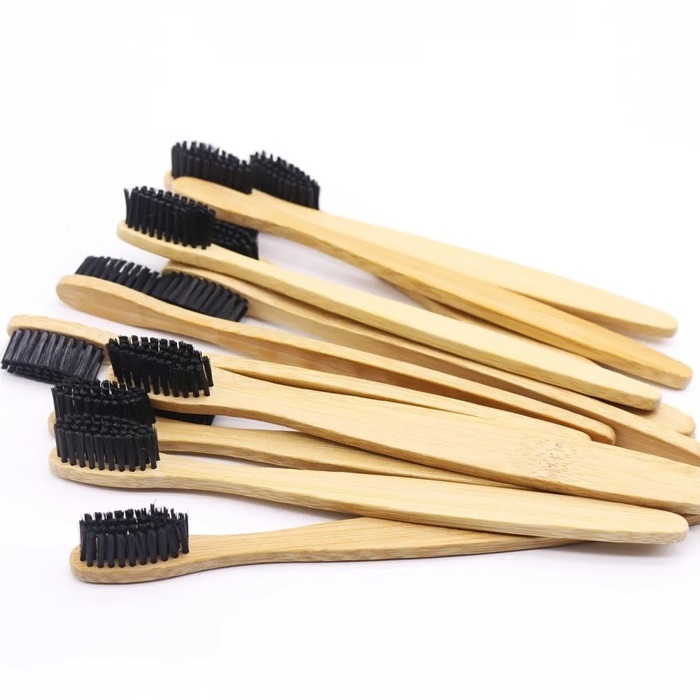 Pack of 10 Adults/Kids Natural Bamboo Wooden Toothbrushes