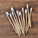 Kids White Set Pack of 10 Adults/Kids Natural Bamboo Wooden Toothbrushes