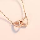 Rose Gold To My Beautiful Mother Two Hearts Pendant Necklace