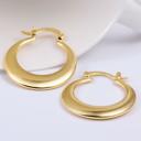 Gold-Plated 925 Sterling Silver Elegant Round Hoop Earrings