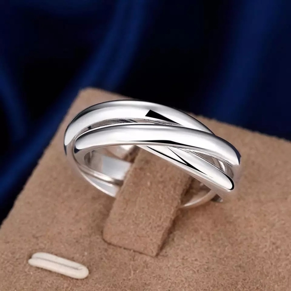 925 Sterling Silver Three Rings