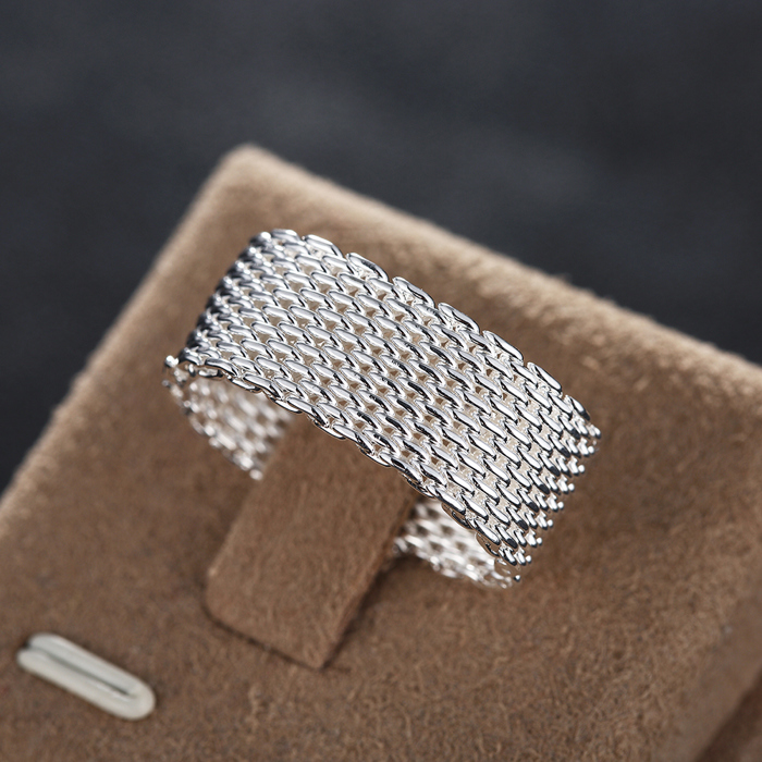 Sterling Silver Wire Mesh Ring