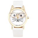 White Adorable Cat Watches