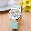 Green Adorable Cat Watches