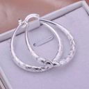  925 Sterling Silver Hoop Earrings - Multiple Options