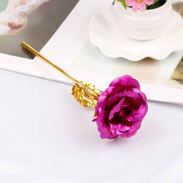 24k Gold Plated Foil Rose Flower Unique Gift