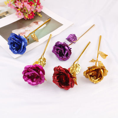 24k Gold Plated Foil Rose Flower Unique Gift