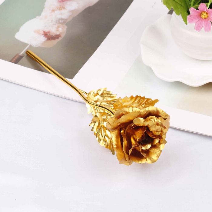 24k Gold Plated Foil Rose Flower Unique Gift