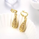 Gold-Plated 18K Gold Plated Filigree Teardrop Leverback Drop Dangle Earrings