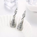 Silver Plated 18K Gold Plated Filigree Teardrop Leverback Drop Dangle Earrings