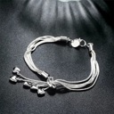 #1- 5 hearts Sterling Silver Bracelets - 10 styles