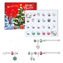 Two Silver Green/Red Color Bracelets Christmas Advent Calendar 2 Bracelets Jewelry Making Gift Kit Set