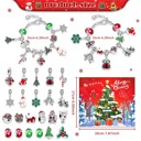 Two Silver Green/Red Color Bracelets Christmas Advent Calendar 2 Bracelets Jewelry Making Gift Kit Set