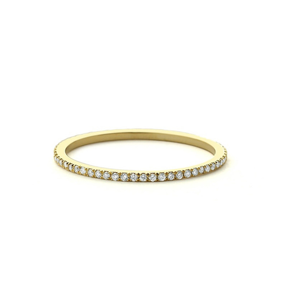 Micro Pave Eternity Crystal Band Ring