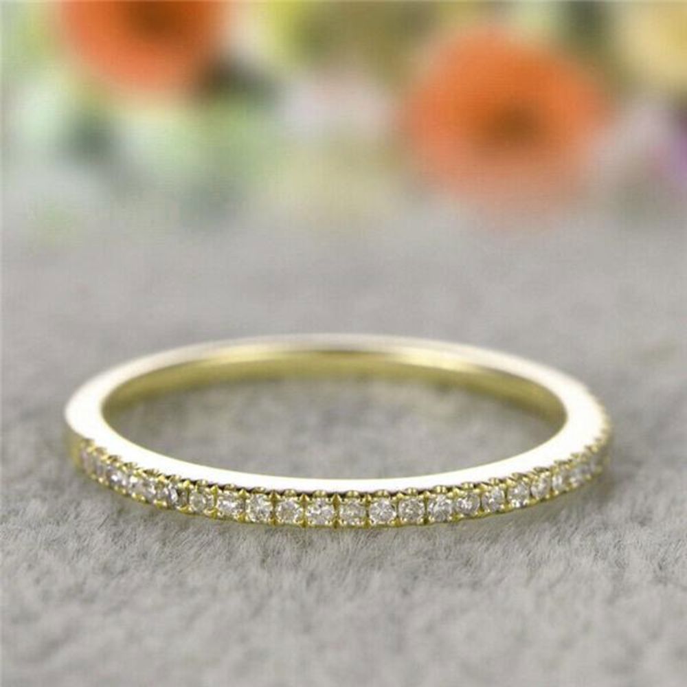 Micro Pave Eternity Crystal Band Ring