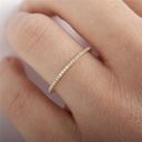 Gold-Plated 5 Micro Pave Eternity Crystal Band Ring