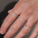 Silver Plated 5 Micro Pave Eternity Crystal Band Ring