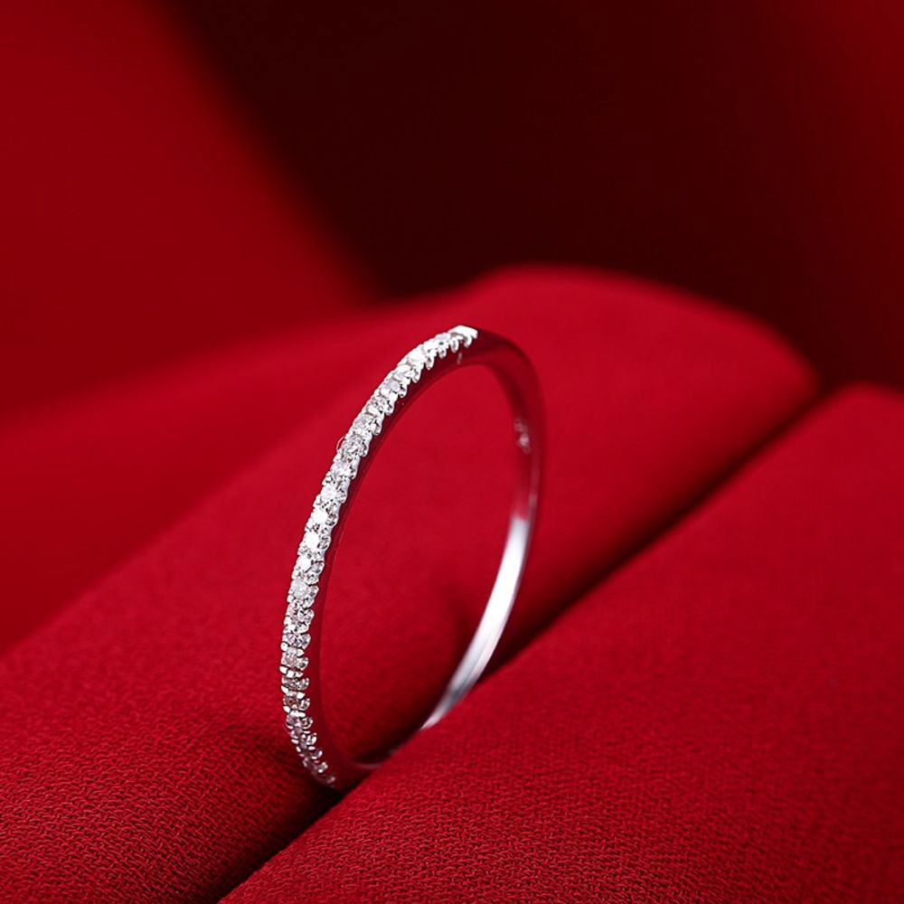 Micro Pave Eternity Crystal Band Ring