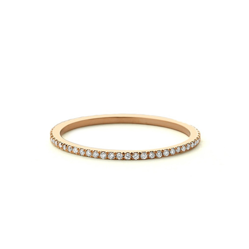 Micro Pave Eternity Crystal Band Ring