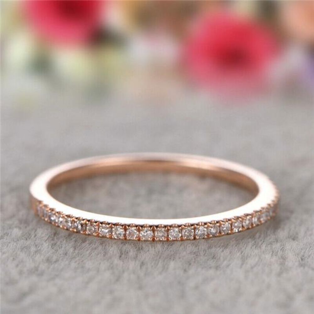 Micro Pave Eternity Crystal Band Ring