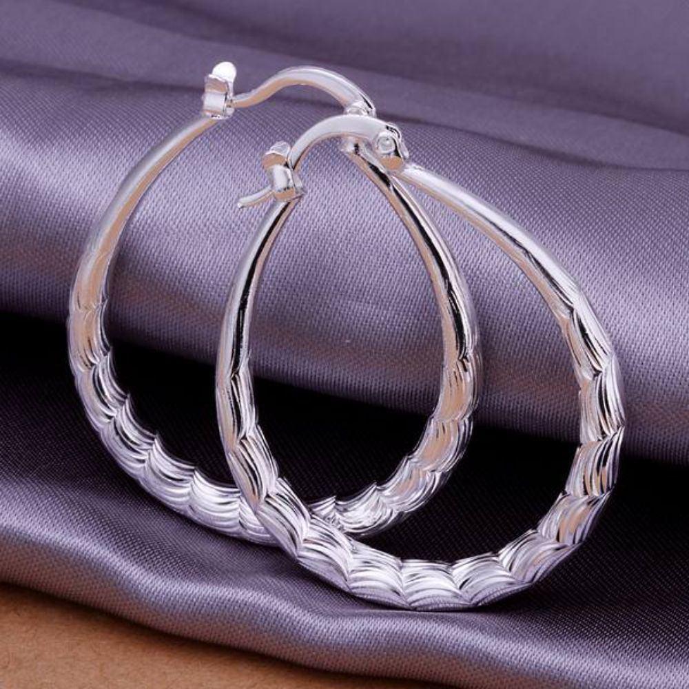 925 Sterling Silver Hoop Earrings - Multiple Options