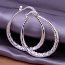 Wave 925 Sterling Silver Hoop Earrings - Multiple Options