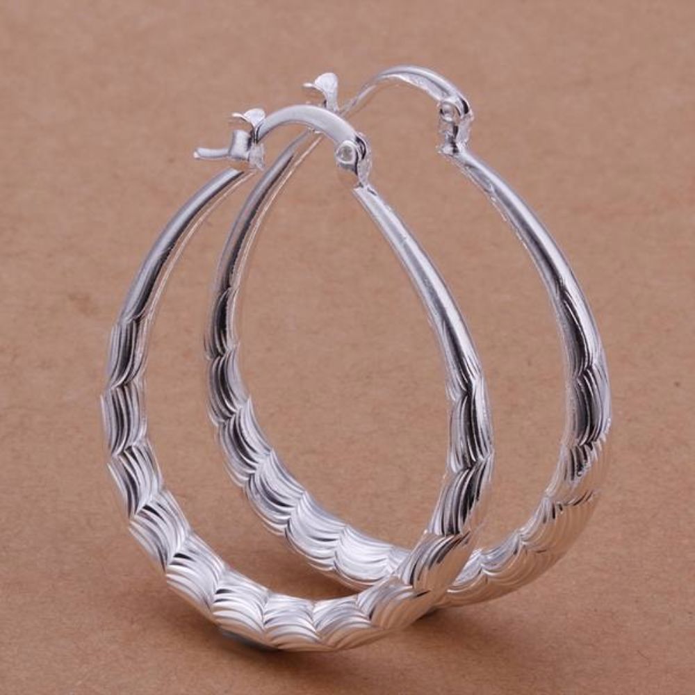 925 Sterling Silver Hoop Earrings - Multiple Options