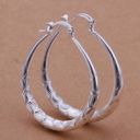 Wave 925 Sterling Silver Hoop Earrings - Multiple Options