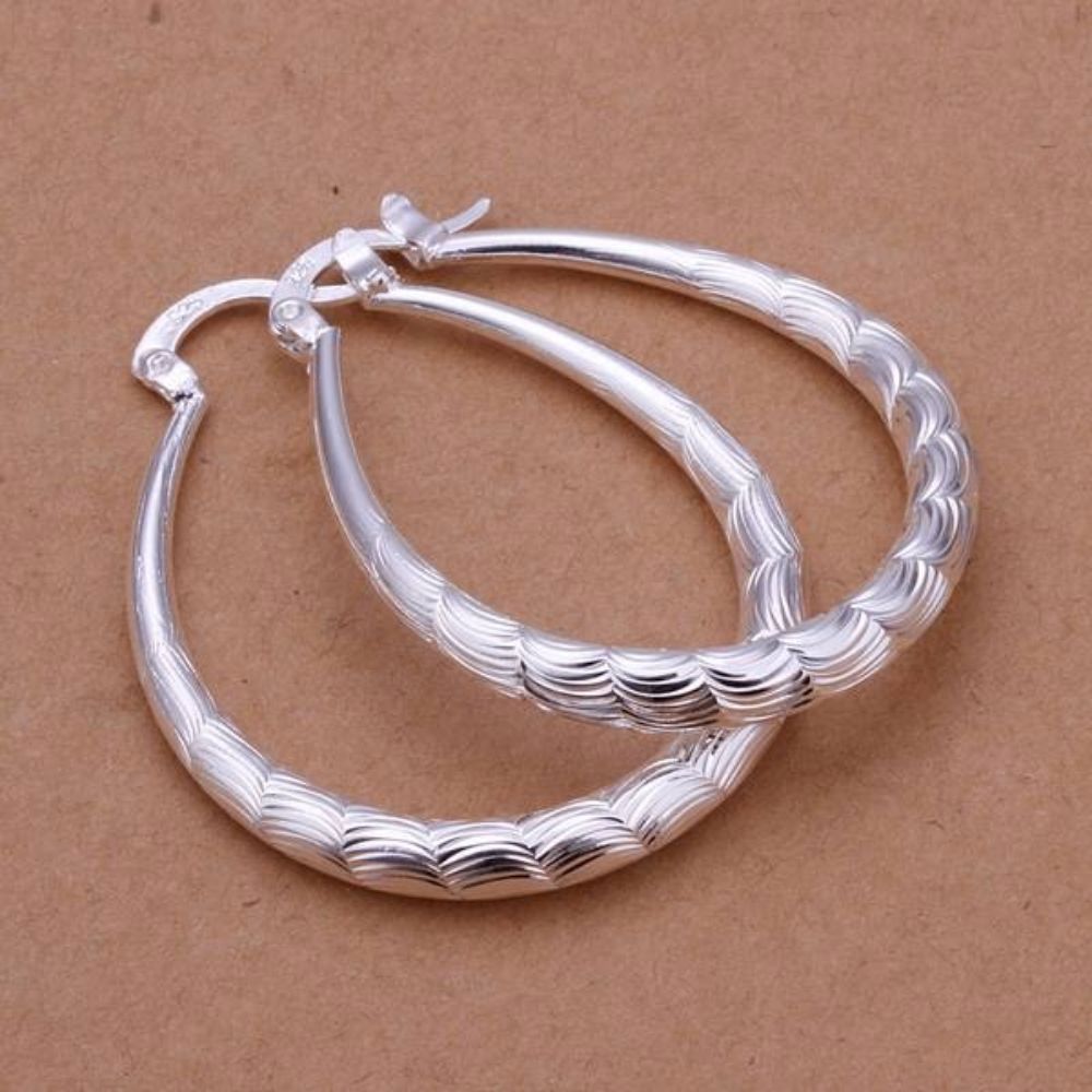 925 Sterling Silver Hoop Earrings - Multiple Options