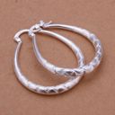 Wave 925 Sterling Silver Hoop Earrings - Multiple Options