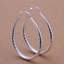 Diamond 925 Sterling Silver Hoop Earrings - Multiple Options